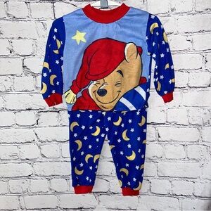 Winnie the Pooh Vintage Two Piece‎ Pajama Set Size 2T
